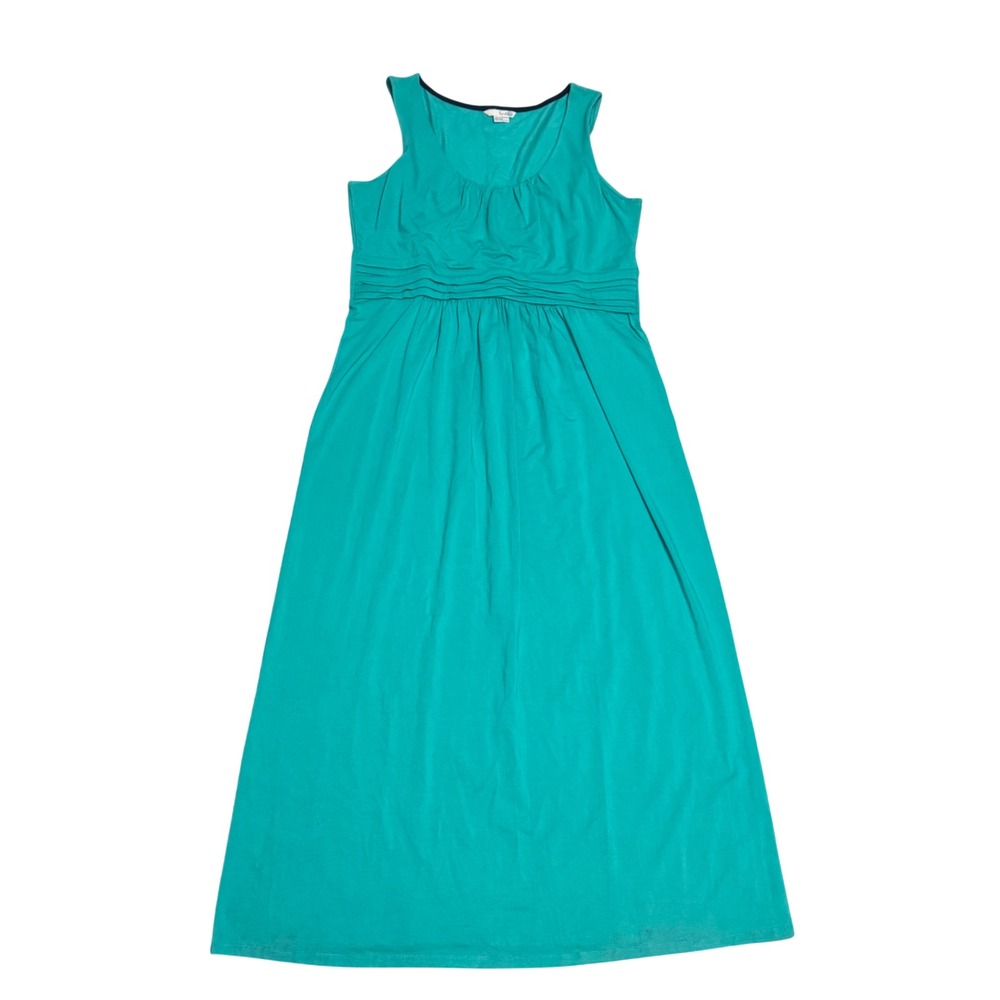 Boden Maxi Dress Women Size 16R Teal Green Excellent Empire Waist Sleeveless